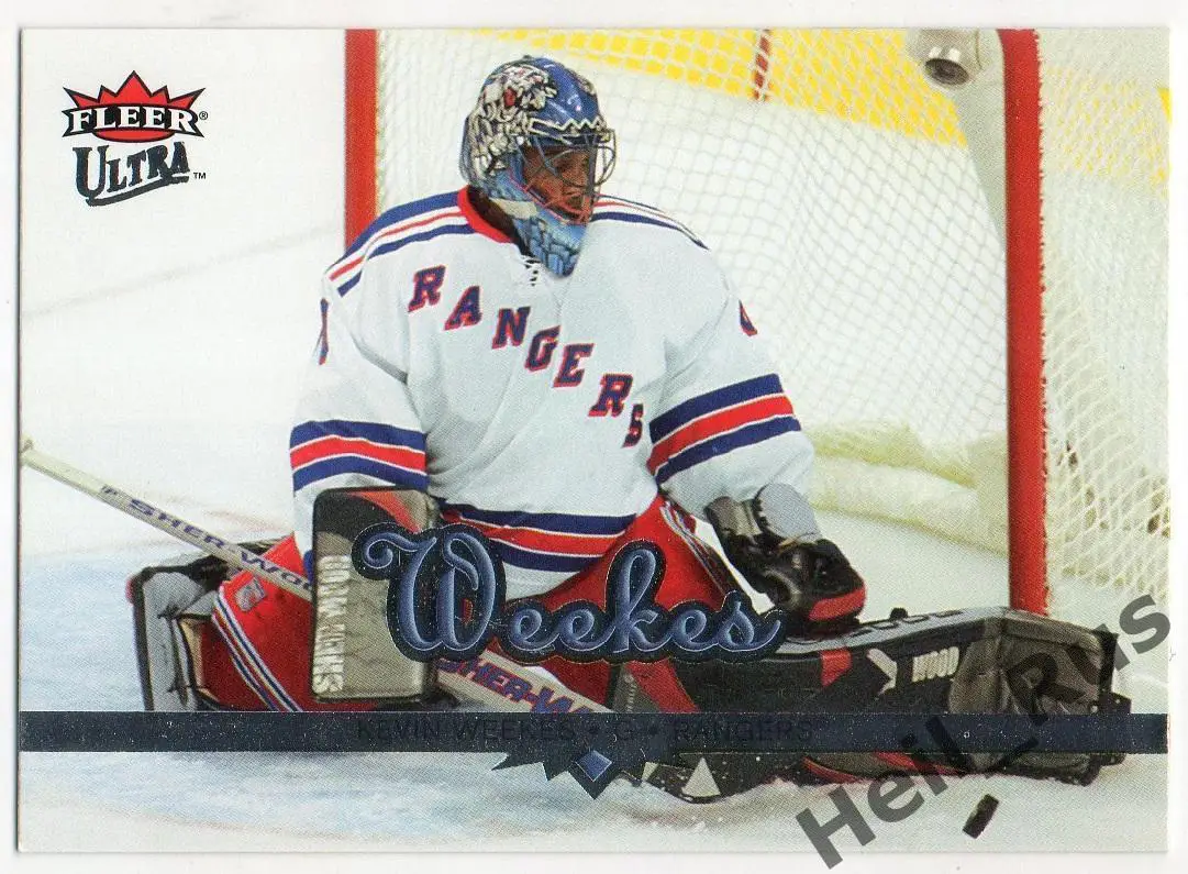 Карточка Kevin Weekes/Кевин Уикс (New York Rangers/Нью-Йорк Рейнджерс) НХЛ/NHL