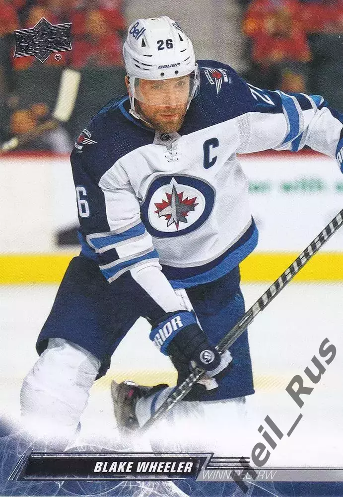 Хоккей. Карточка Blake Wheeler/Блейк Уилер Winnipeg Jets/Виннипег Джетс НХЛ, NHL