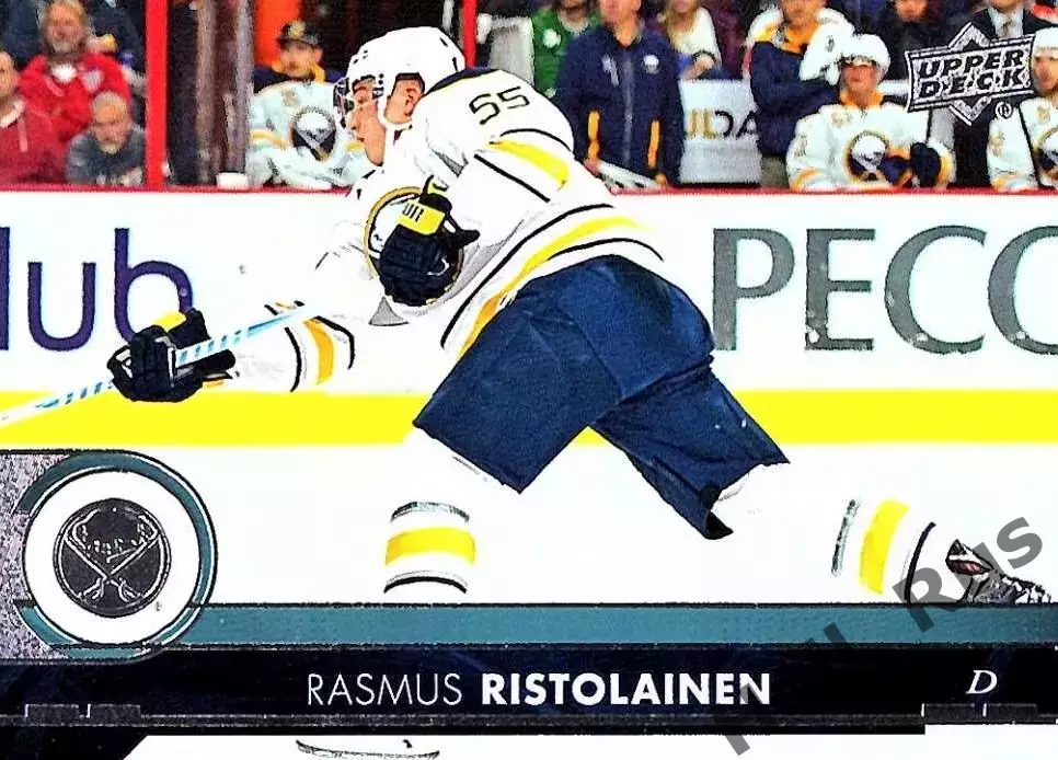 Хоккей. Карточка Расмус Ристолайнен (Buffalo Sabres/Баффало Сейбрз) НХЛ/NHL