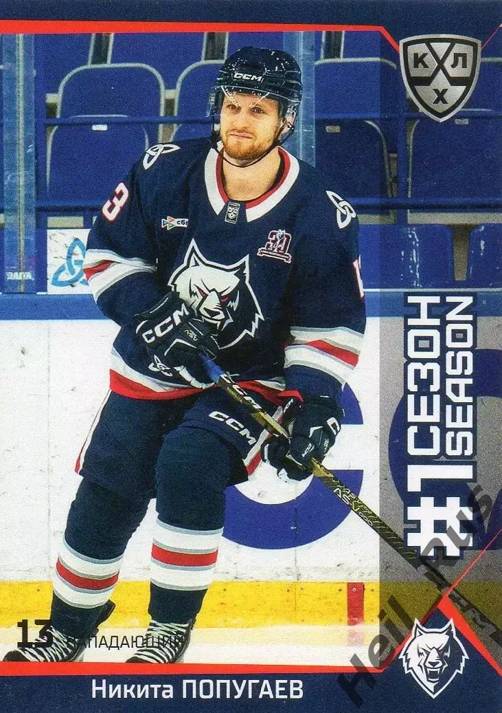 Хоккей. Карточка Никита Попугаев (Нефтехимик Нижнекамск) КХЛ/KHL 2025/26 SeReal