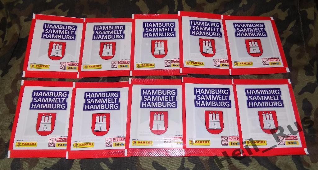 Наклейки. 10 запечатанных пакетиков PANINI Гамбург собирает Гамбург (Часть 1)
