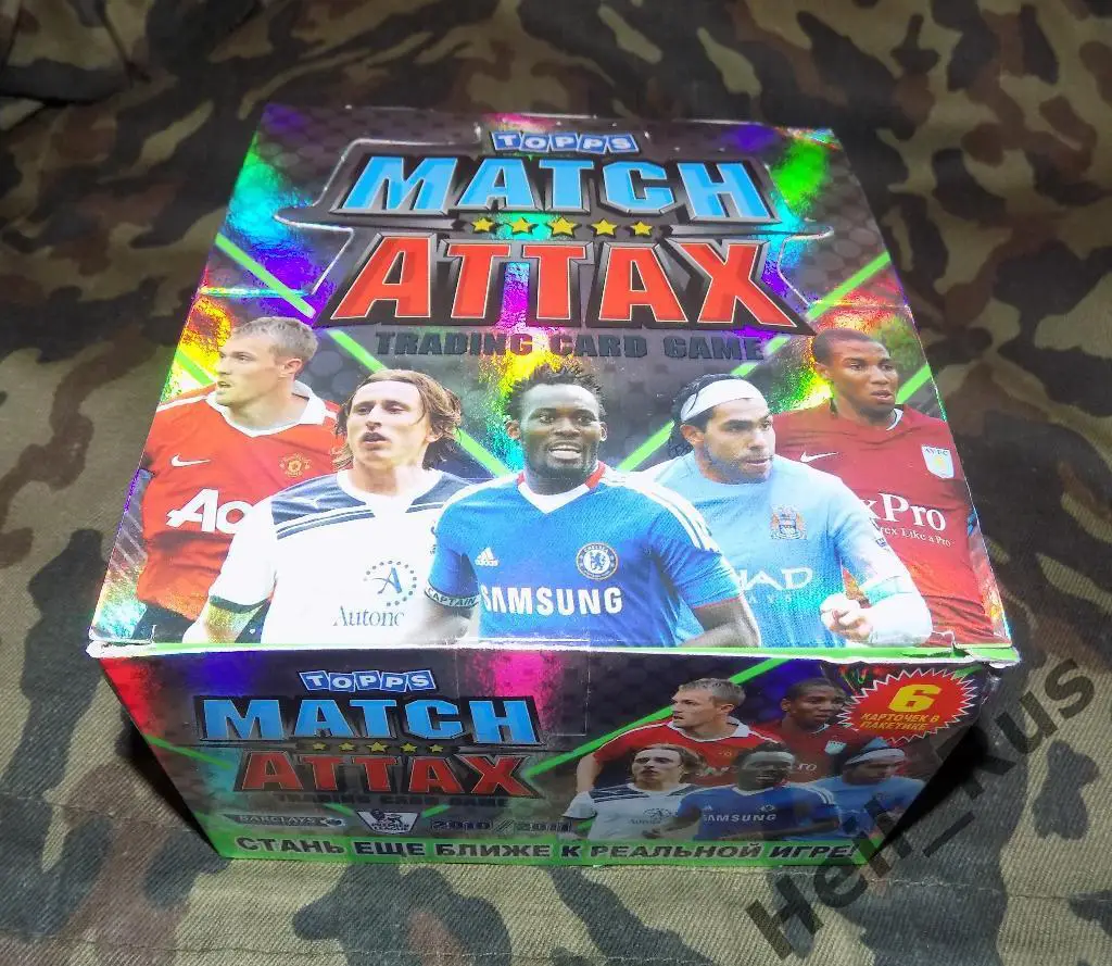 Футбол. Карточки. Блок (50 пакетиков) TOPPS Английская Премьер-Лига 2010-11