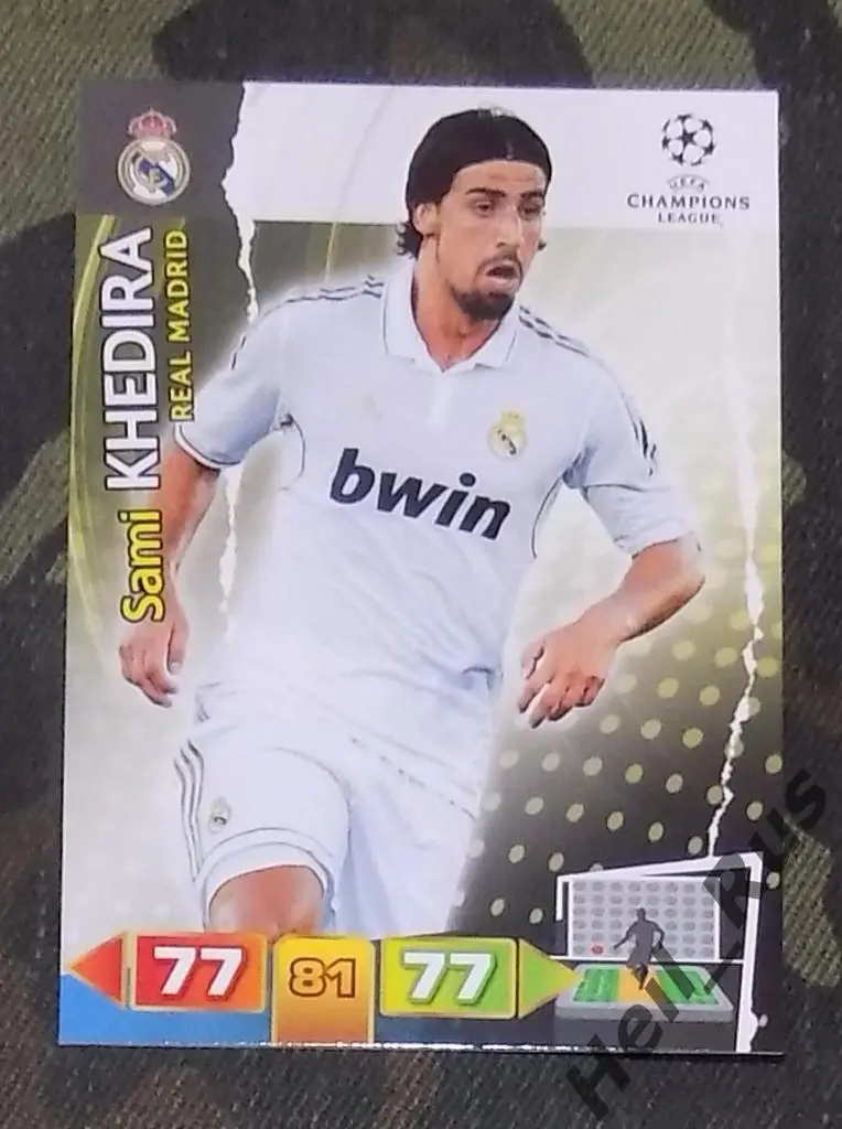 Футбол. Карточка Sami Khedira/Сами Хедира (Реал Мадрид) Лига Чемпионов 11-12