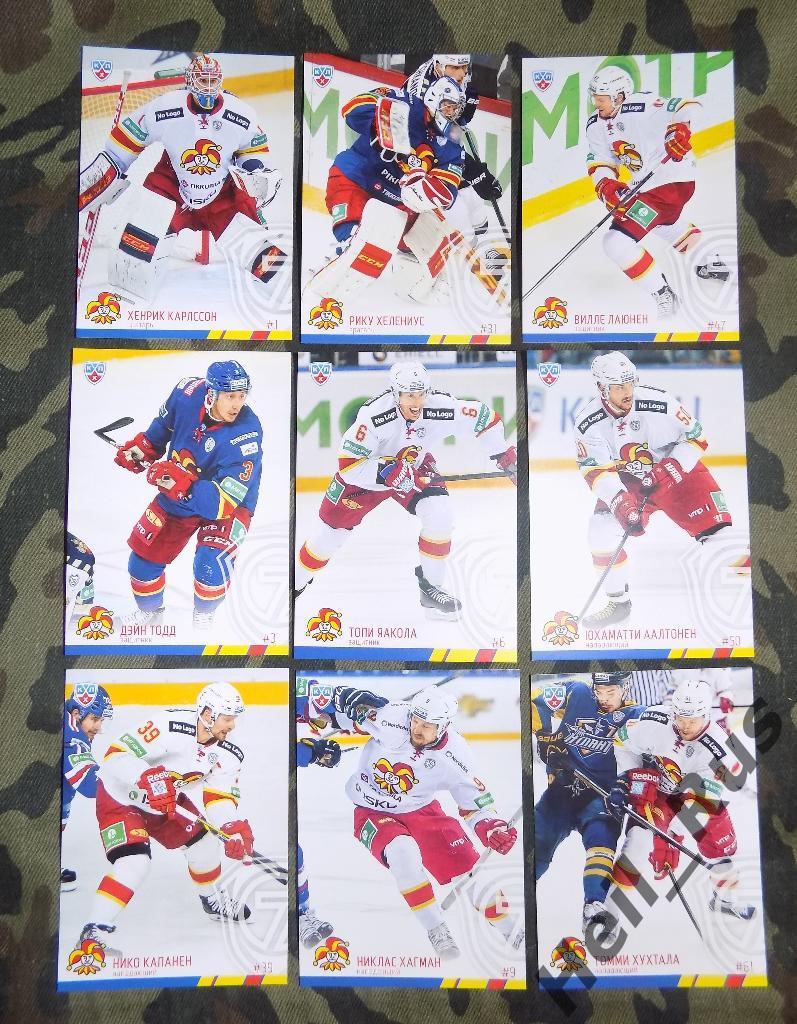 Хоккей. КХЛ. Йокерит/Jokerit Хельсинки, сет из 9 карточек сезона 2014/15 (SeReal