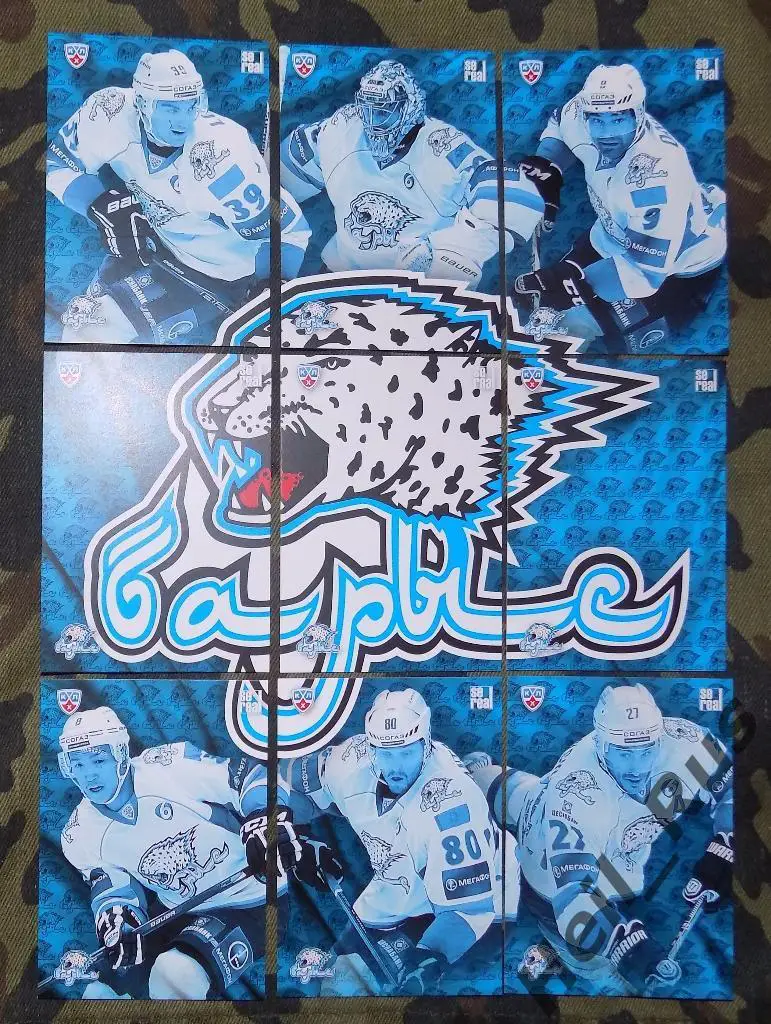Хоккей. КХЛ/KHL. Карточки. Логотип Барыс Астана (9 карт) 2013/14 SeReal