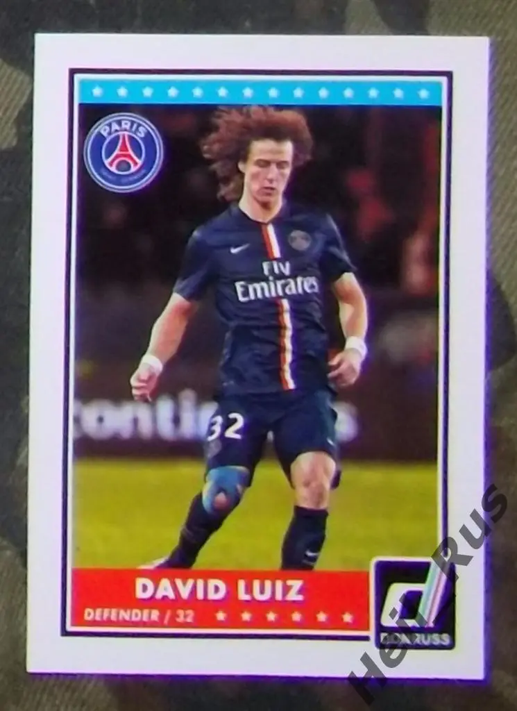 Футбол. PANINI. Карточка David Luiz/Давид Луис 2015 (Paris Saint-Germain/ПСЖ)