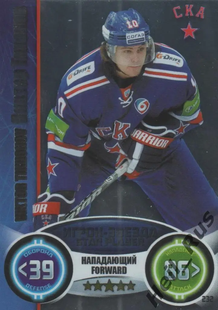 Хоккей. КХЛ / KHL. Карточка Виктор Тихонов (СКА Санкт-Петербург) 2013/14 TOPPS