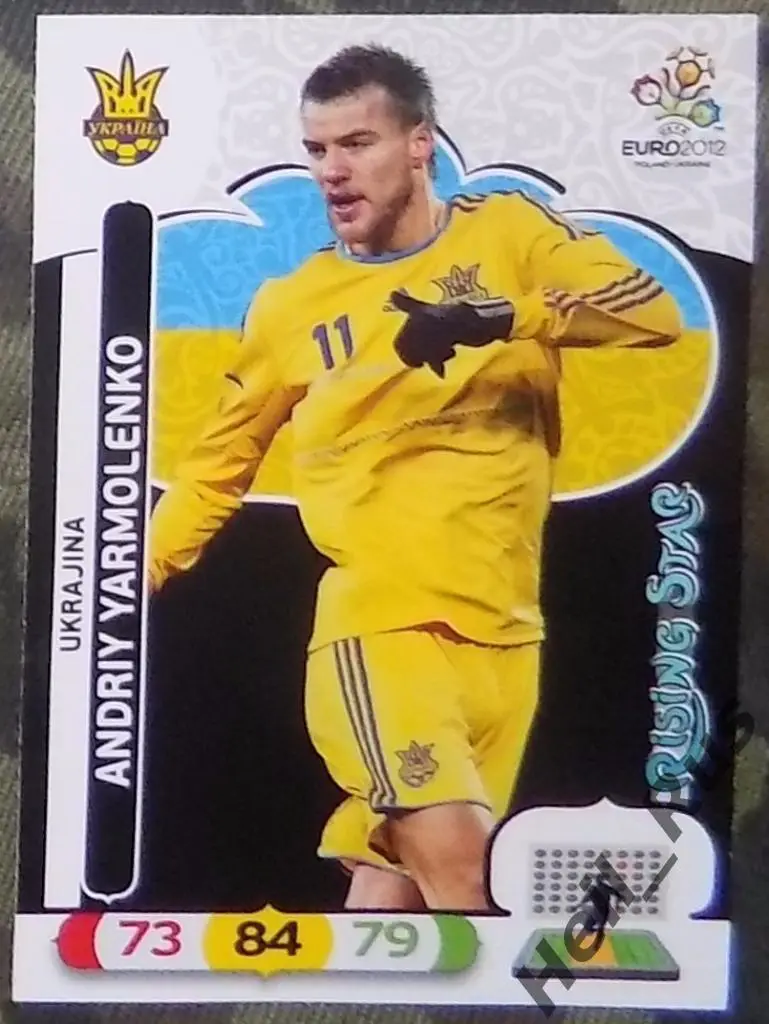 Футбол. Euro/Евро 2012. Карточка Андрей Ярмоленко (Украина,Динамо) Panini/Панини