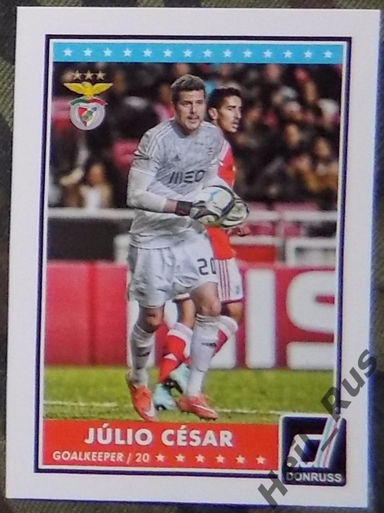 Футбол. Карточка Julio Cesar/Жулио Сезар (Benfica/Бенфика) Panini/Панини 2015