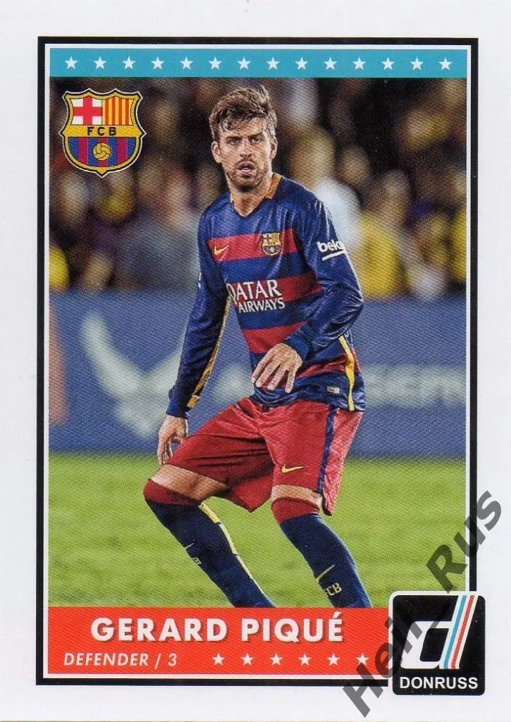 Футбол Карточка Gerard Pique/Жерар Пике (Barcelona/Барселона) Panini/Панини 2015