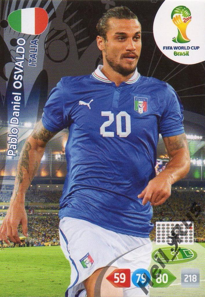 Футбол. Карточка Osvaldo/Пабло Освальдо (Италия) Чемпионат Мира 2014 Panini