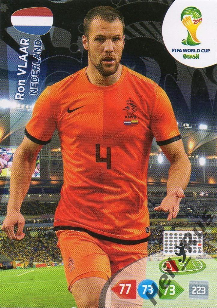 Футбол. Карточка Ron Vlaar/Рон Влар (Нидерланды) Чемпионат Мира 2014 Panini