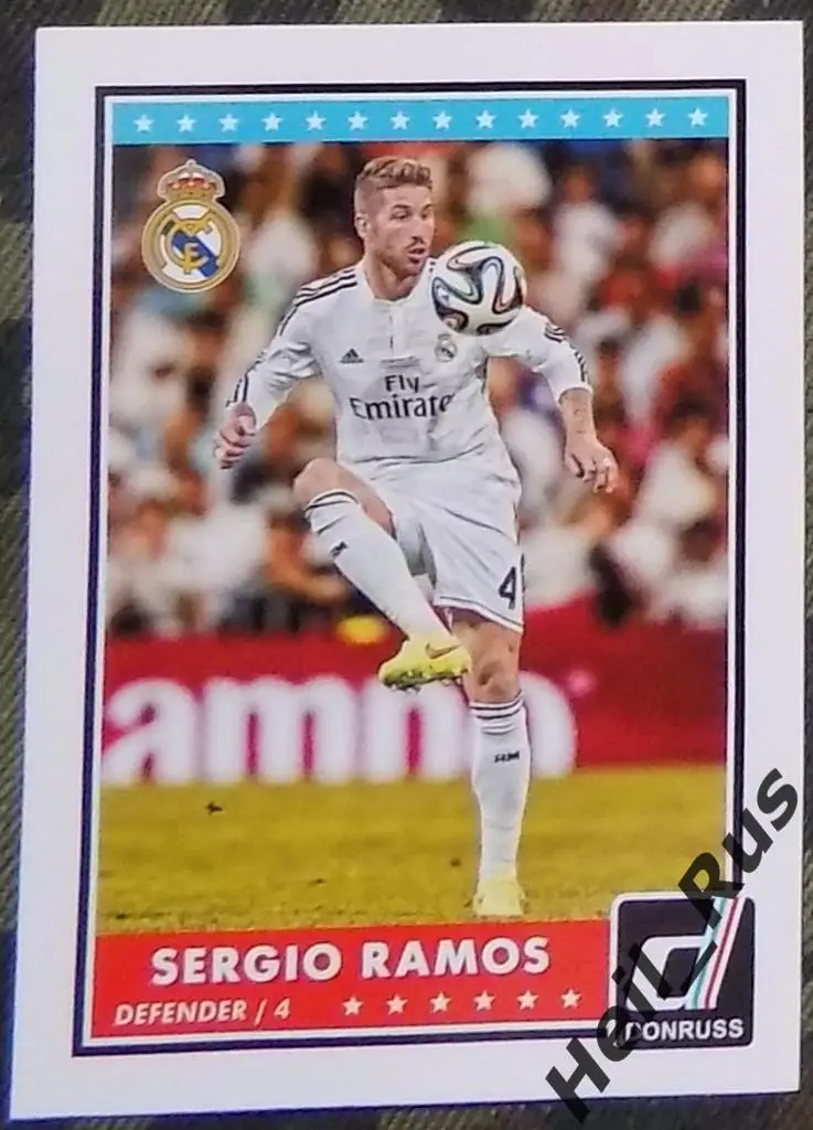 Футбол. Карточка Sergio Ramos/Серхио Рамос (Real/Реал Мадрид) Panini/Панини 2015
