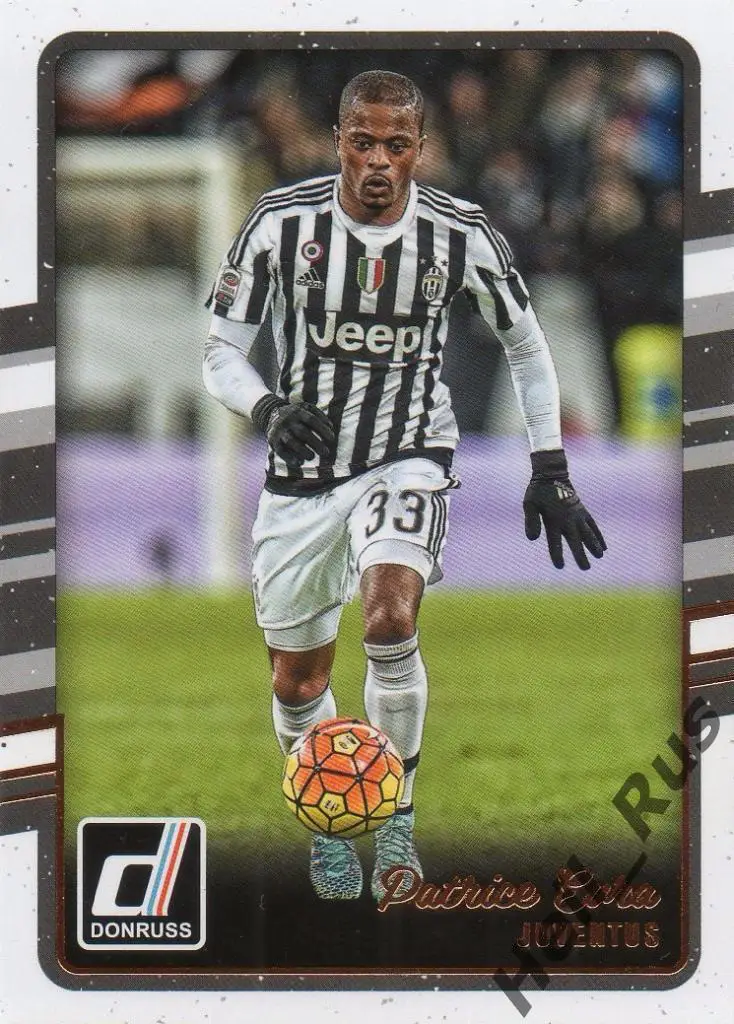 Футбол. Карточка Patrice Evra/Патрис Эвра (Juventus/Ювентус) Panini/Панини 2016