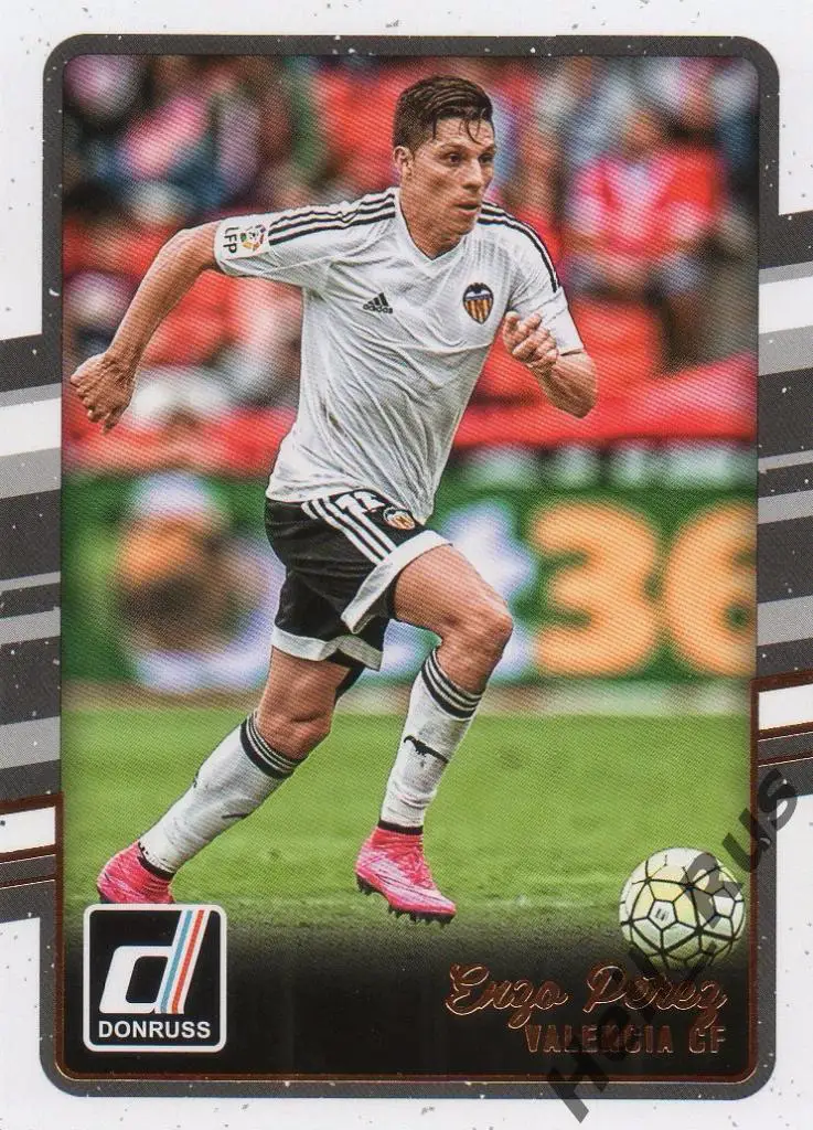 Футбол. Карточка Enzo Perez/Энцо Перес (Valencia/Валенсия) Panini/Панини 2016-17