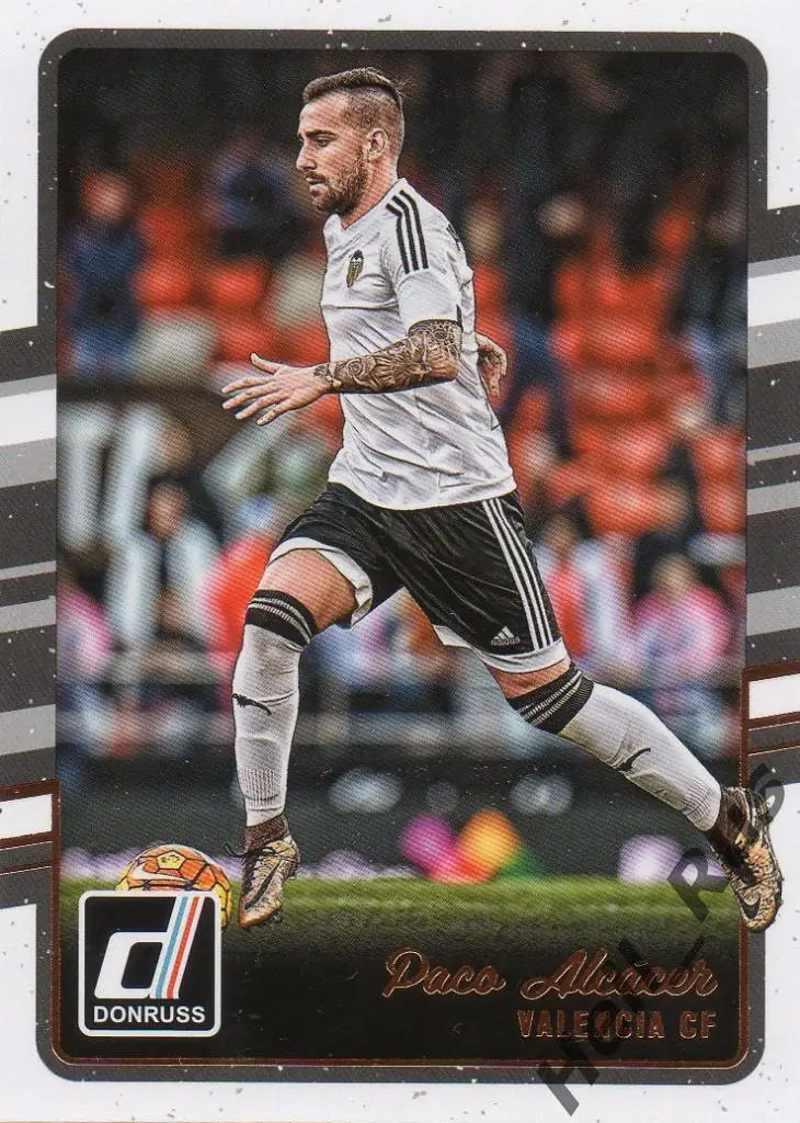 Футбол. Карточка Paco Alcacer/Пако Алькасер (Valencia/Валенсия) Panini 2016-17