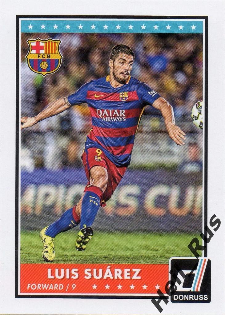Футбол. Карточка Luis Suarez/Луис Суарес (FC Barcelona/Барселона) Panini 2015