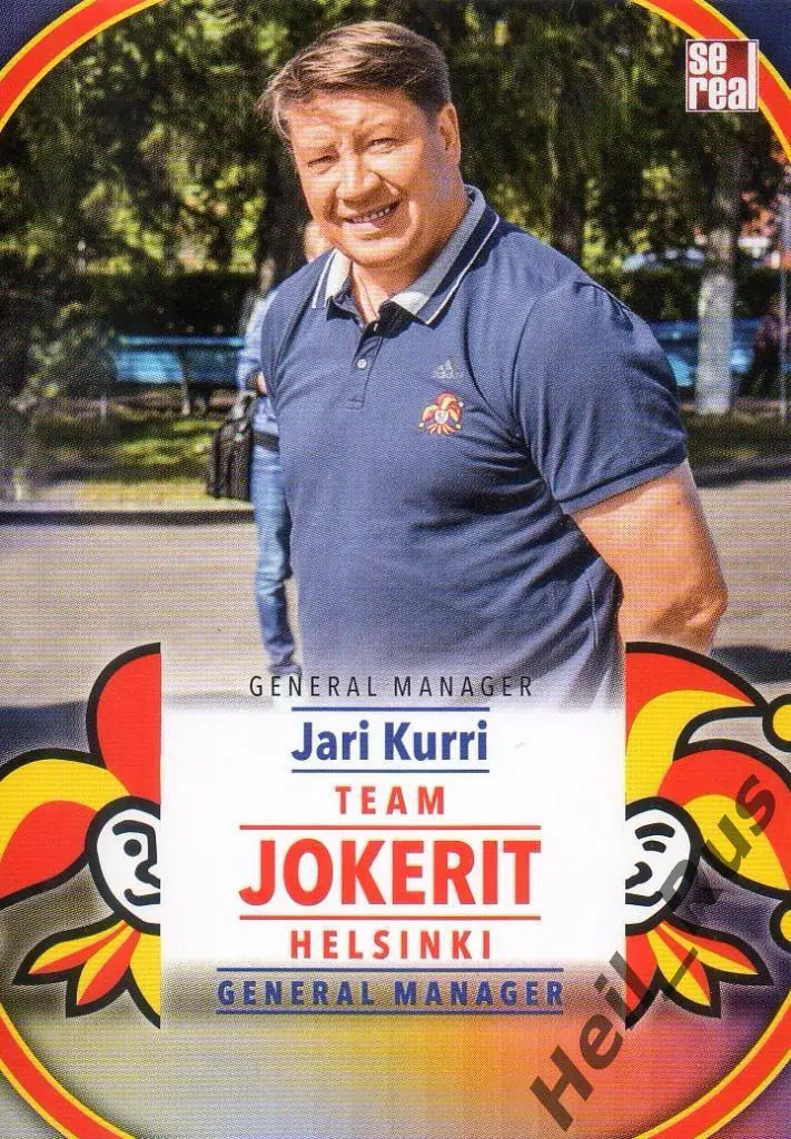 Хоккей. Карточка Яри Курри/Jari Kurri (Йокерит/Jokerit Helsinki) КХЛ/KHL SeReal