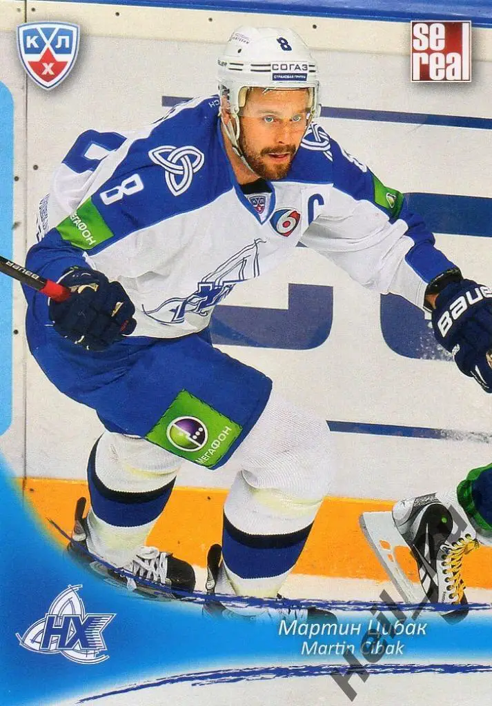 Хоккей. Карточка Мартин Цибак (Нефтехимик Нижнекамск) КХЛ сезон 2013/14 SeReal