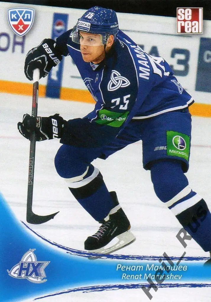 Хоккей. Карточка Ренат Мамашев (Нефтехимик Нижнекамск) КХЛ сезон 2013/14 SeReal
