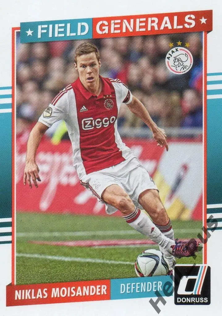 Футбол Карточка Niklas Moisander/Никлас Мойсандер (Ajax/Аякс) Panini/Панини 2015
