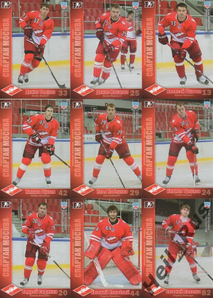 Хоккей. Спартак Москва 27 карточек 2010/11 SeReal КХЛ (Радивоевич, Гашек и др) 4