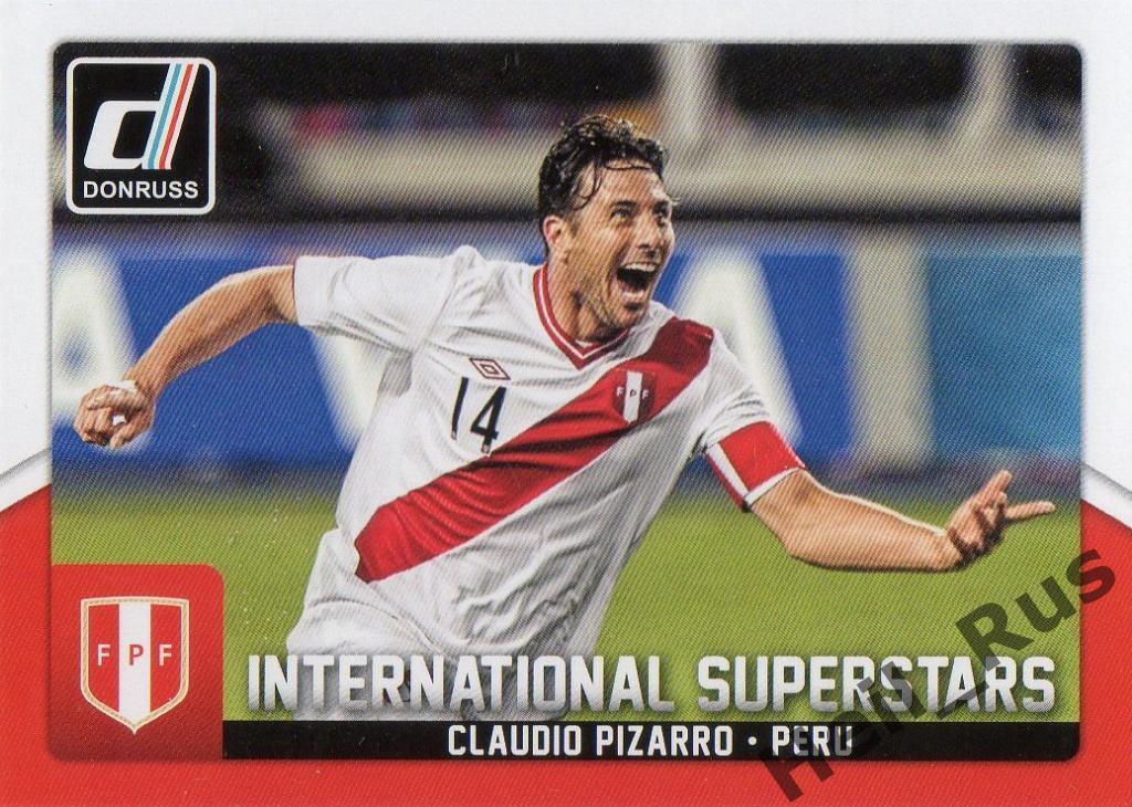 Футбол. Карточка Claudio Pizarro/Клаудио Писарро (Peru/Перу) Panini/Панини 2015