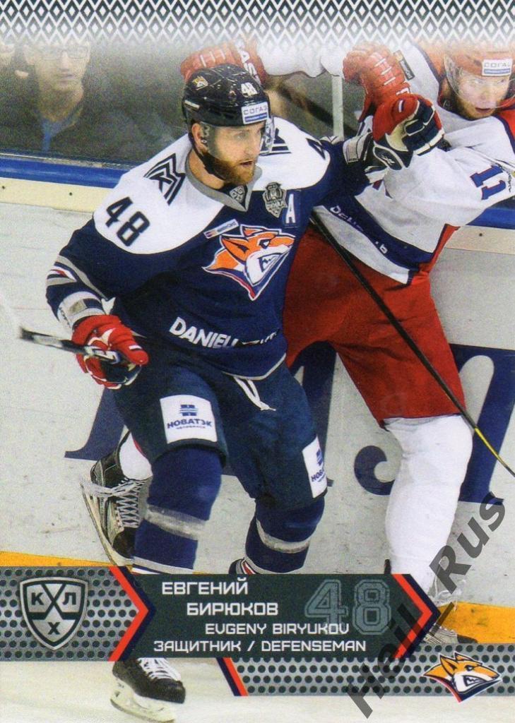 Хоккей. Карточка Евгений Бирюков (Металлург Магнитогорск) КХЛ/KHL 2015/16 SeReal