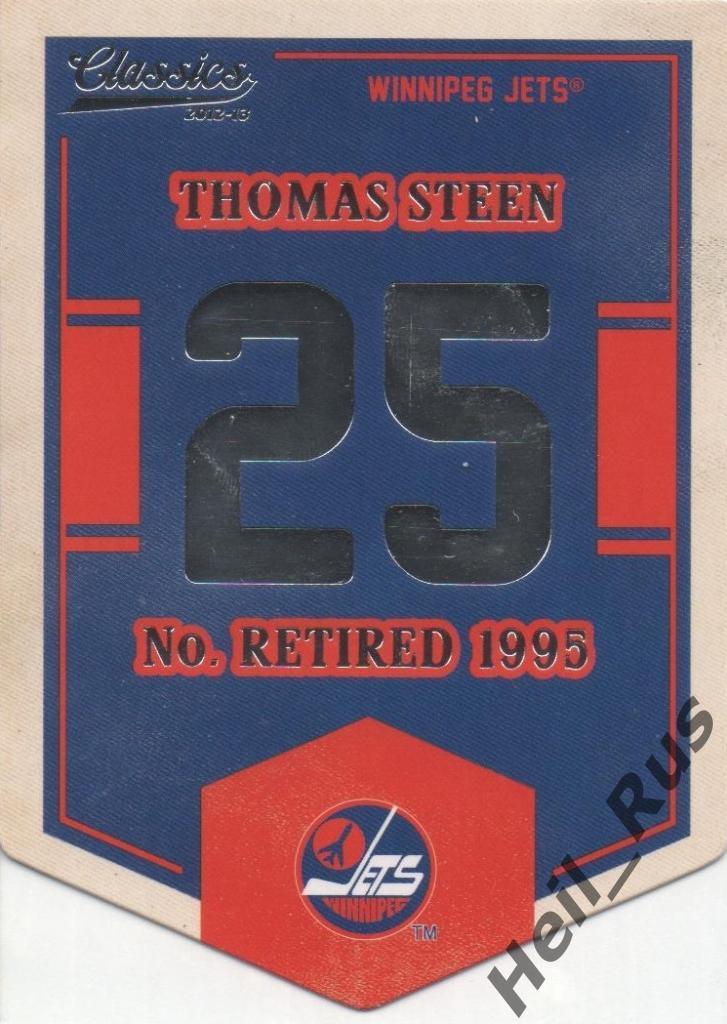 Хоккей. Карточка Thomas Steen/Томас Стин (Winnipeg Jets/Виннипег Джетс) НХЛ/NHL