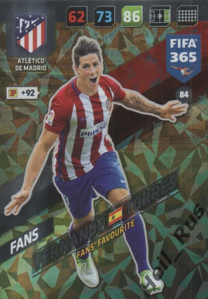 Футбол Карточка Fernando Torres/Фернандо Торрес (Атлетико Мадрид) Panini 2017-18