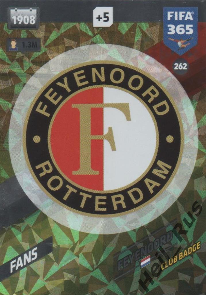 Футбол. Карточка Логотип Feyenoord / Фейеноорд Роттердам, Panini/Панини 2017-18