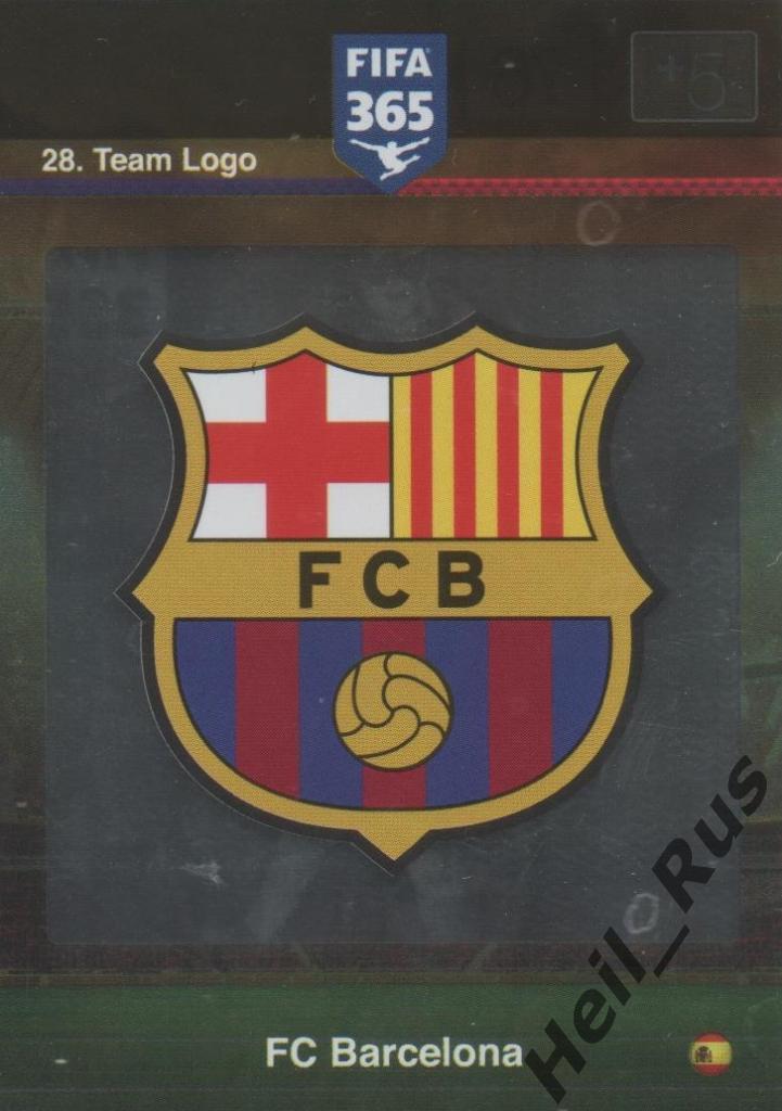 Футбол. Карточка Логотип FC Barcelona / Барселона, Panini/Панини 2015-16