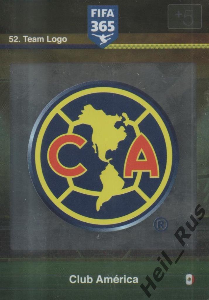 Футбол. Карточка Логотип Club America / Америка, Panini/Панини 2015-16