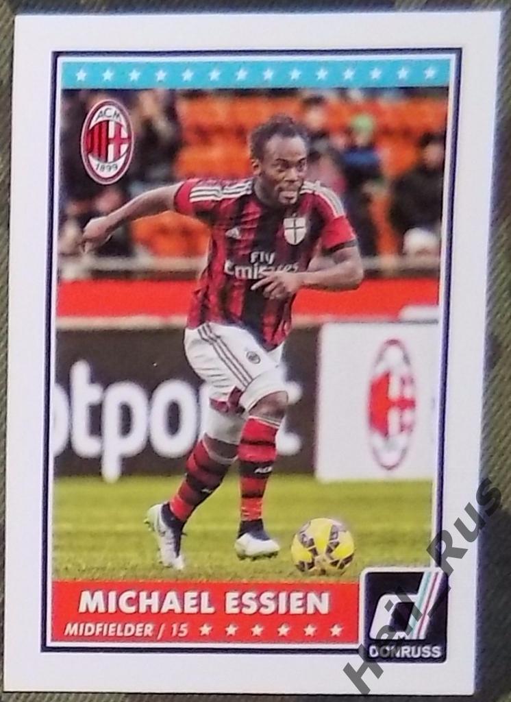 Футбол. Карточка Michael Essien/Майкл Эссьен (Milan/Милан) Panini/Панини 2015