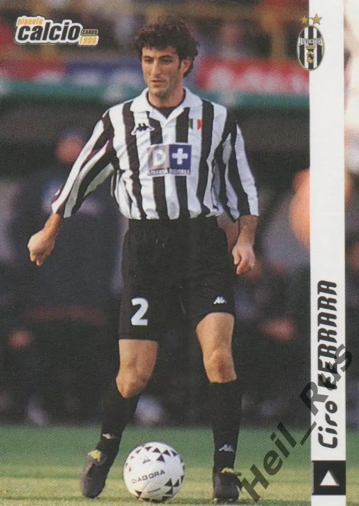 Футбол. Карточка Ciro Ferrara / Чиро Феррара (Juventus / Ювентус) 1998-1999