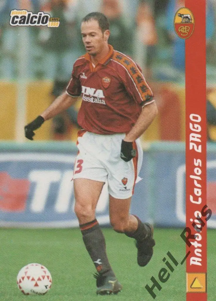 Футбол. Карточка Antonio Carlos Zago / Антонио Карлос Заго (Roma/Рома) 1998-1999