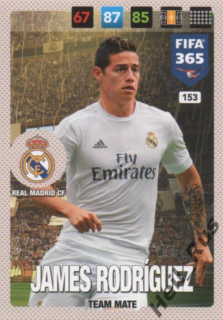 Футбол. Карточка James Rodriguez / Хамес Родригес (Реал Мадрид, Бавария) Panini