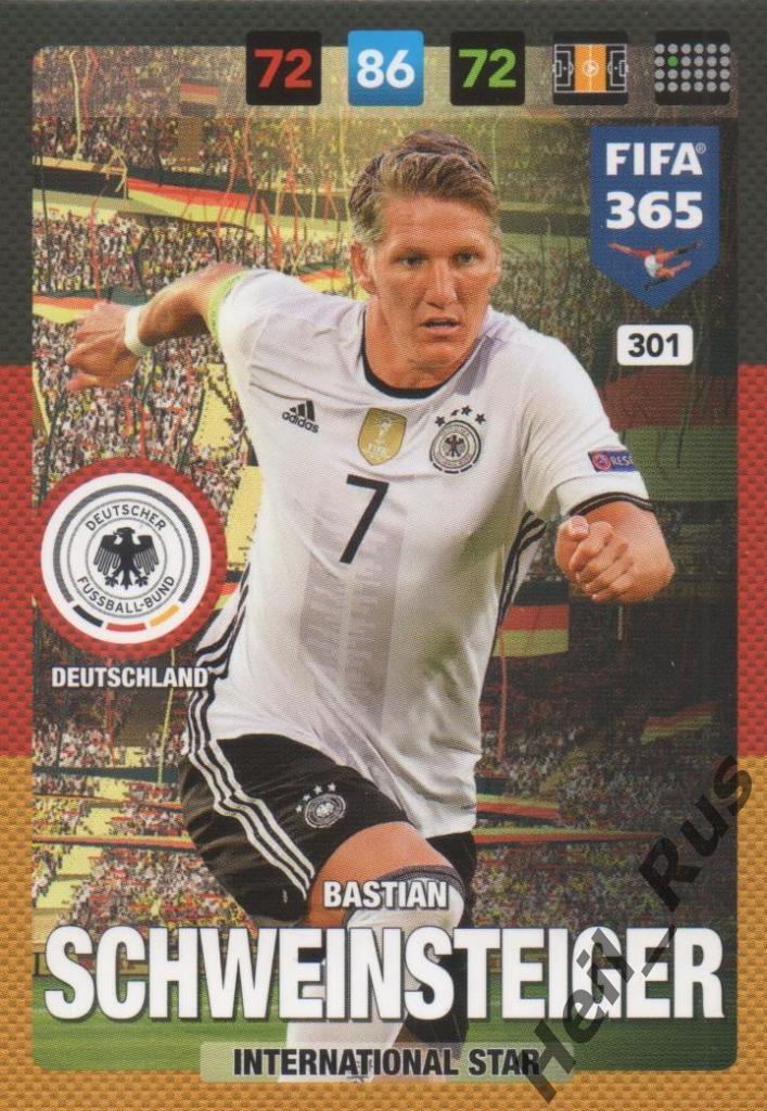 Футбол Карточка Бастиан Швайнштайгер (Германия, Бавария Мюнхен,Манчестер Юнайтед