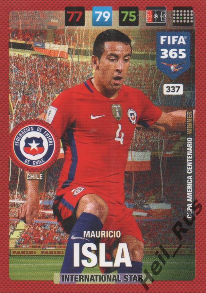 Футбол Карточка Mauricio Isla/Маурисио Исла (Чили, Ювентус, Удинезе) Panini 2017