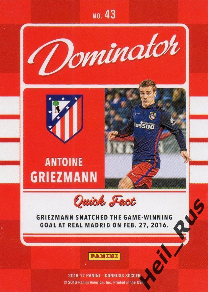 Футбол. Карточка Antoine Griezmann/Антуан Гризманн (Атлетико Мадрид) Panini 2016 1