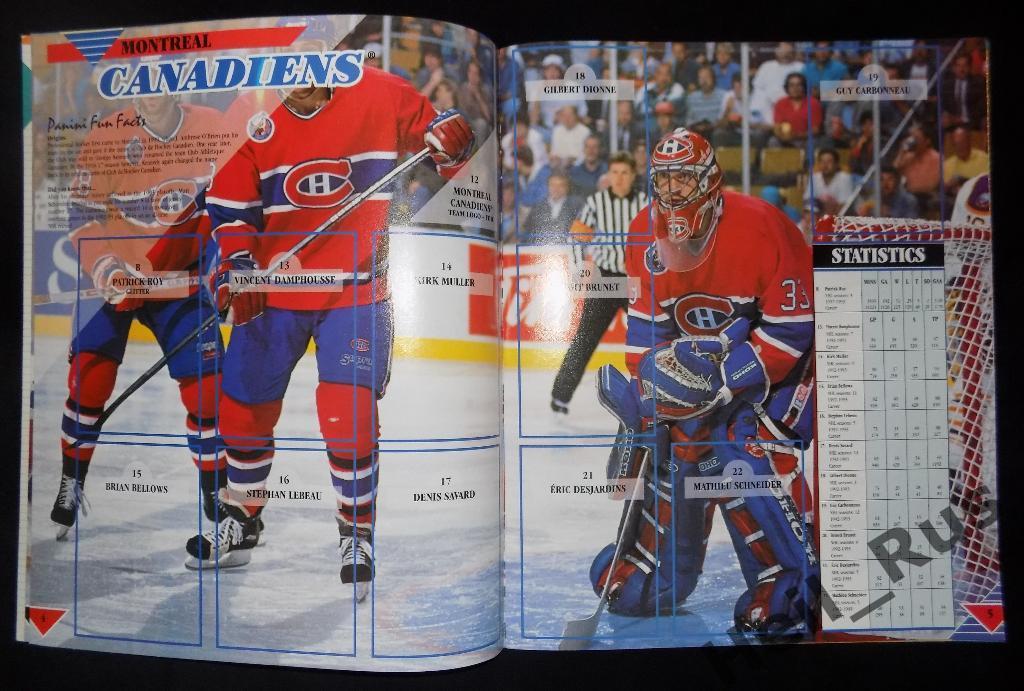 Хоккей. Наклейки / стикеры. Пустой альбом по коллекции Panini NHL/НХЛ 1993-1994 2
