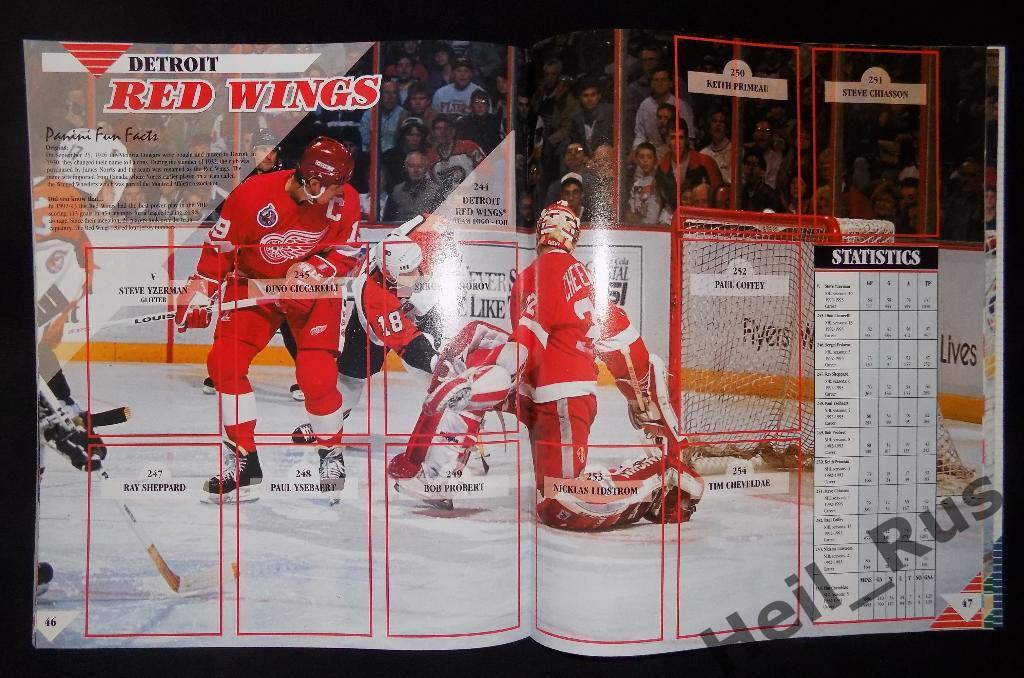 Хоккей. Наклейки / стикеры. Пустой альбом по коллекции Panini NHL/НХЛ 1993-1994 4