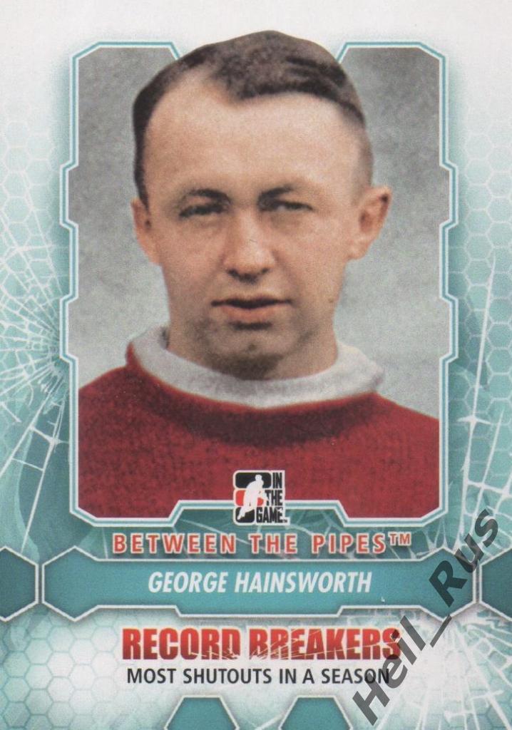 Хоккей. Карточка George Hainsworth/Джордж Хэйнсуорт (Montreal/Монреаль) НХЛ/NHL