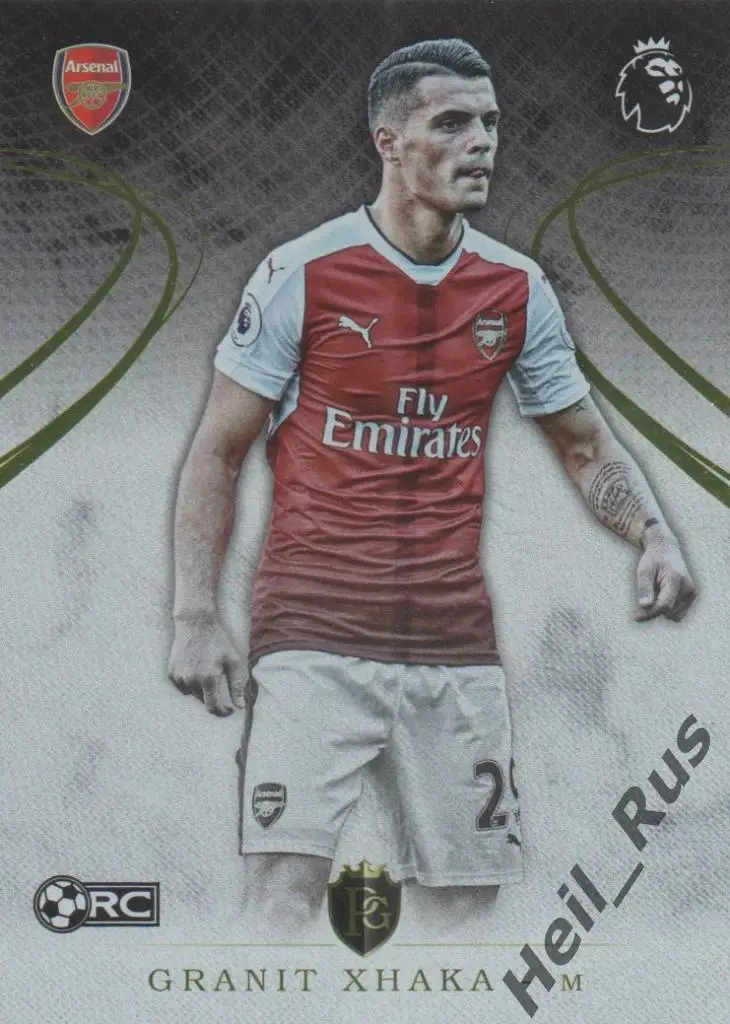 Футбол. Карточка Granit Xhaka / Гранит Джака (Arsenal/Арсенал) АПЛ 2016-17 Topps