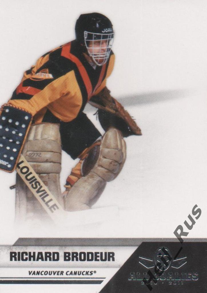 Хоккей. Карточка Richard Brodeur / Ричард Бродер (Vancouver / Ванкувер) НХЛ/NHL