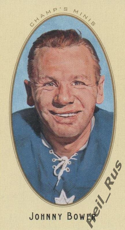 Хоккей Карточка Johnny Bower/Джонни Бауэр (Toronto Maple Leafs/Торонто) НХЛ/NHL