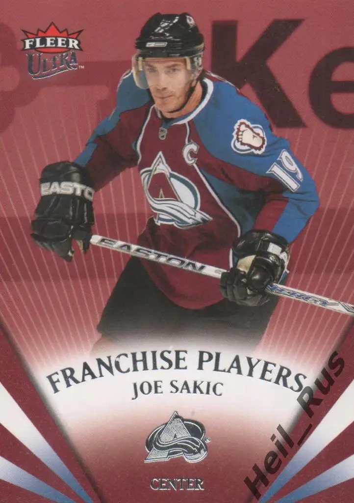 Хоккей Карточка Joe Sakic/Джо Сакик (Colorado Avalanche/Колорадо Эвеланш НХЛ NHL