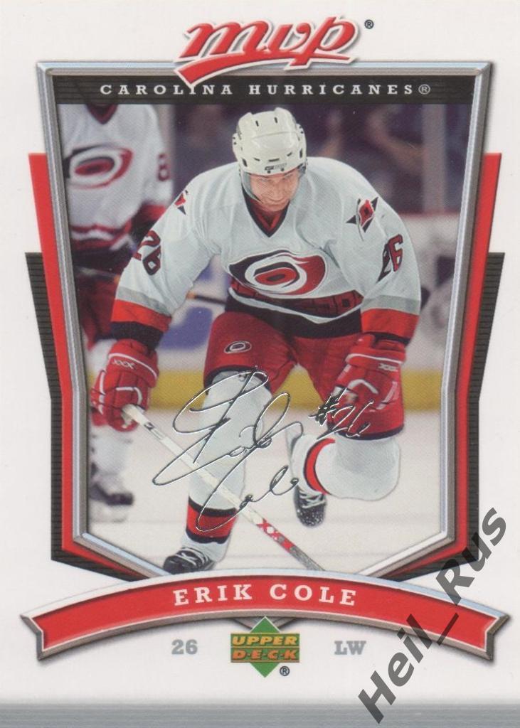 Хоккей. Карточка Erik Cole / Эрик Коул (Carolina Hurricanes / Каролина) НХЛ/NHL
