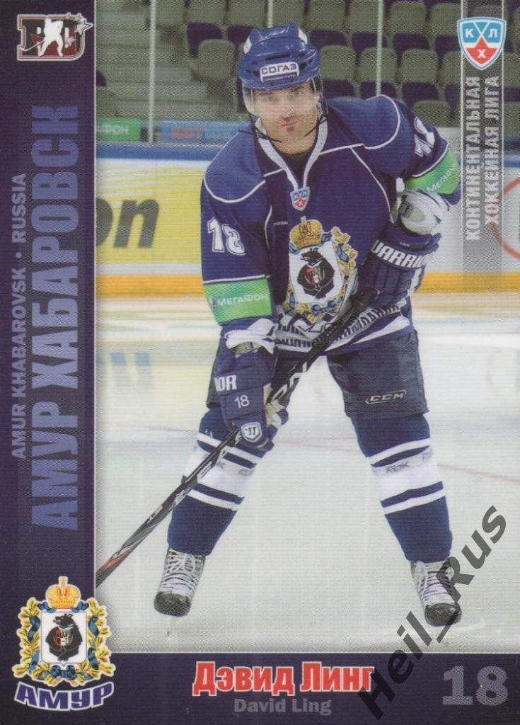 Хоккей. Карточка Дэвид Линг (Амур Хабаровск) КХЛ/KHL сезон 2010/11 SeReal