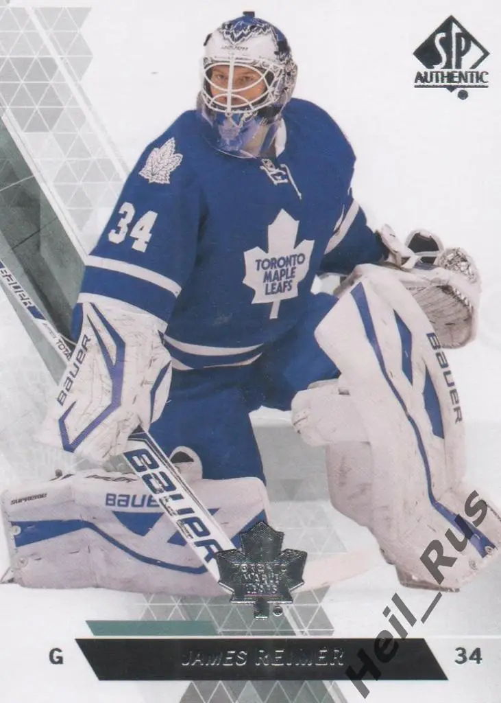 Хоккей Карточка James Reimer/Джеймс Раймер (Toronto Maple Leafs/Торонто) НХЛ/NHL